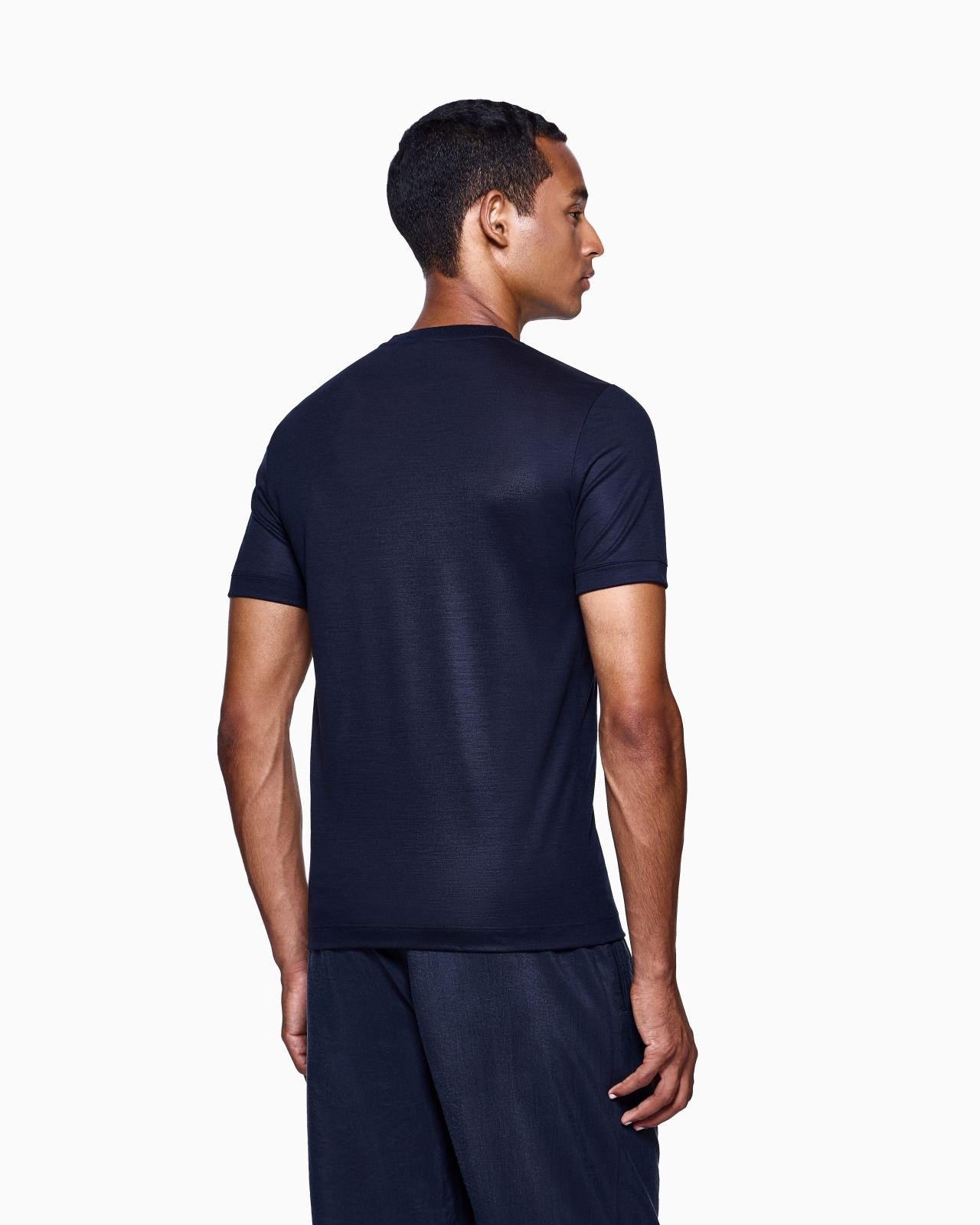 PLAIN-KNIT JERSEY T-SHIRT IN A SILK-AND-COTTON BLEND - 3