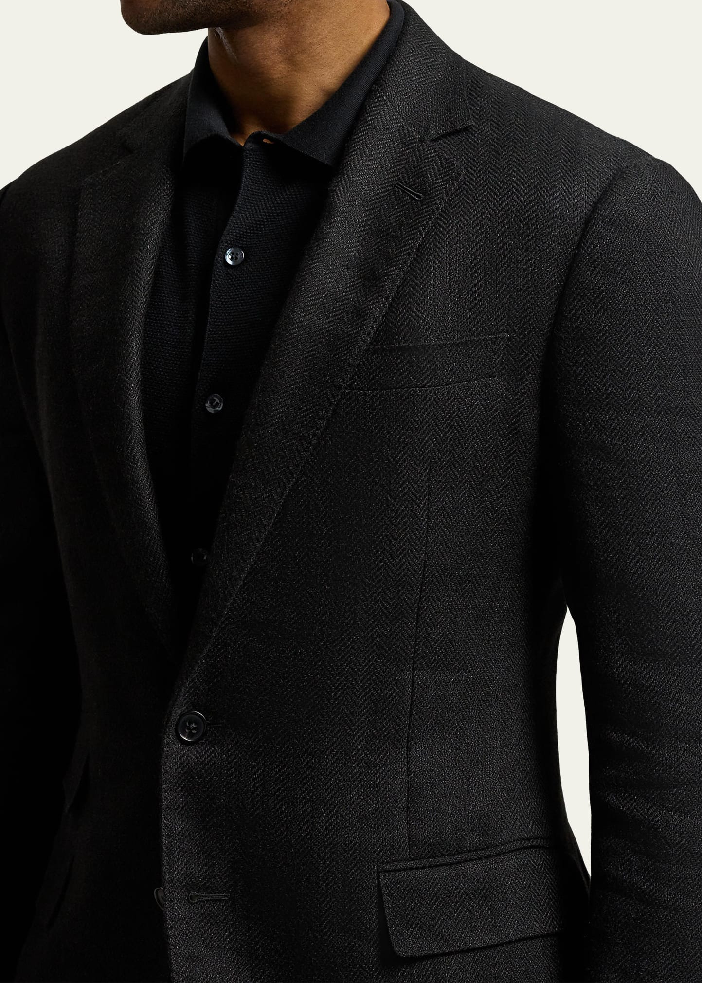 Men's Kent Herringbone Two-Button Sport Coat - 5
