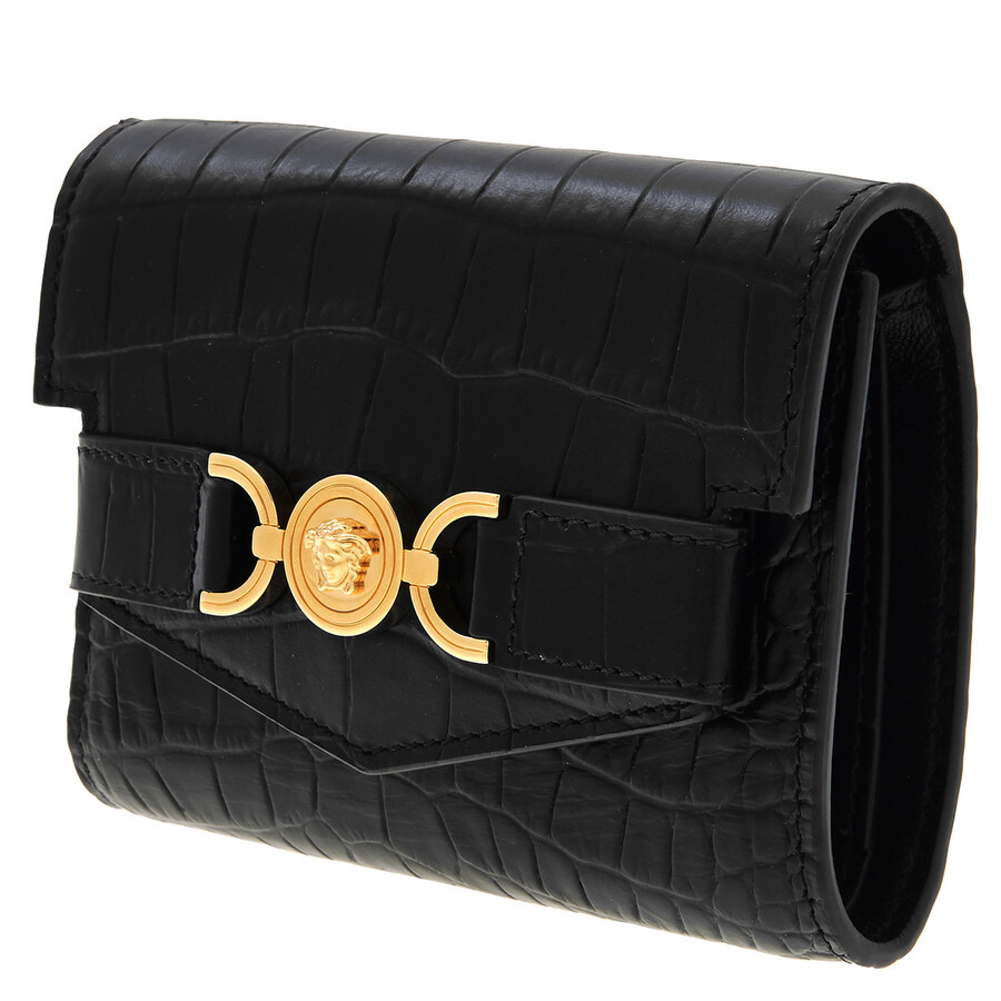 Versace Croc-Effect Medusa '95 Trifold Wallet - 3