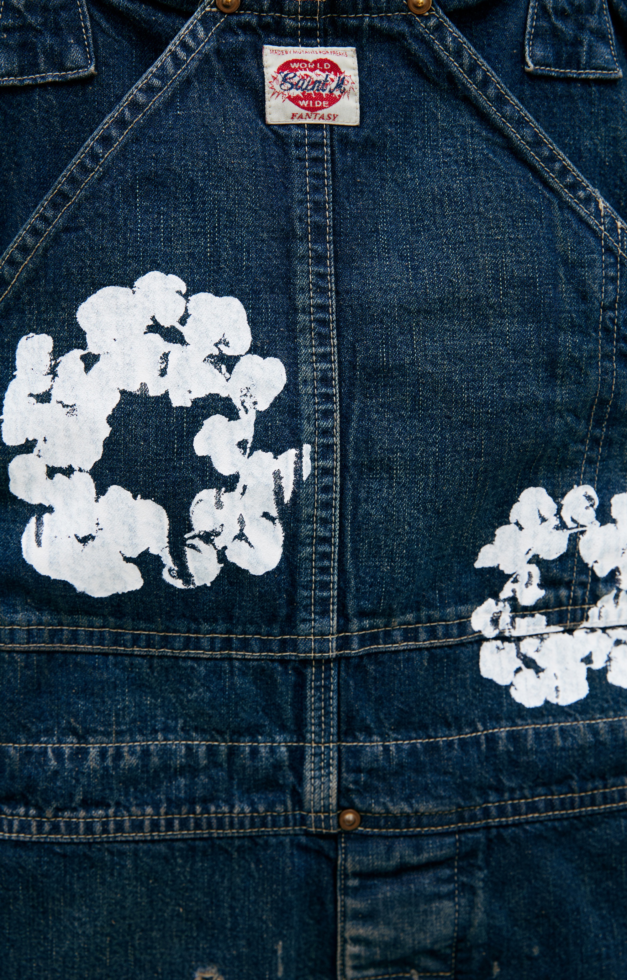 DENIM JUMPSUIT WITH FLOWERS - 7