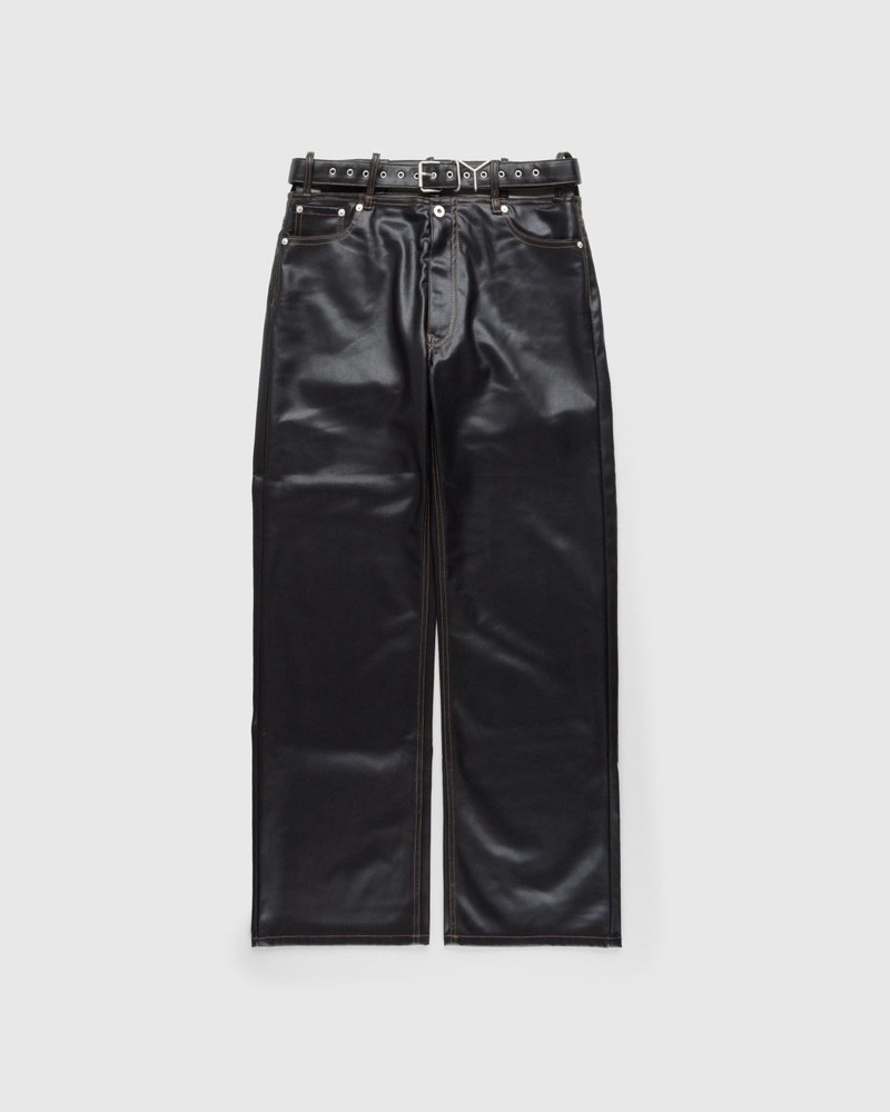 Y/Project – Y Belt Leather Pants Black 1