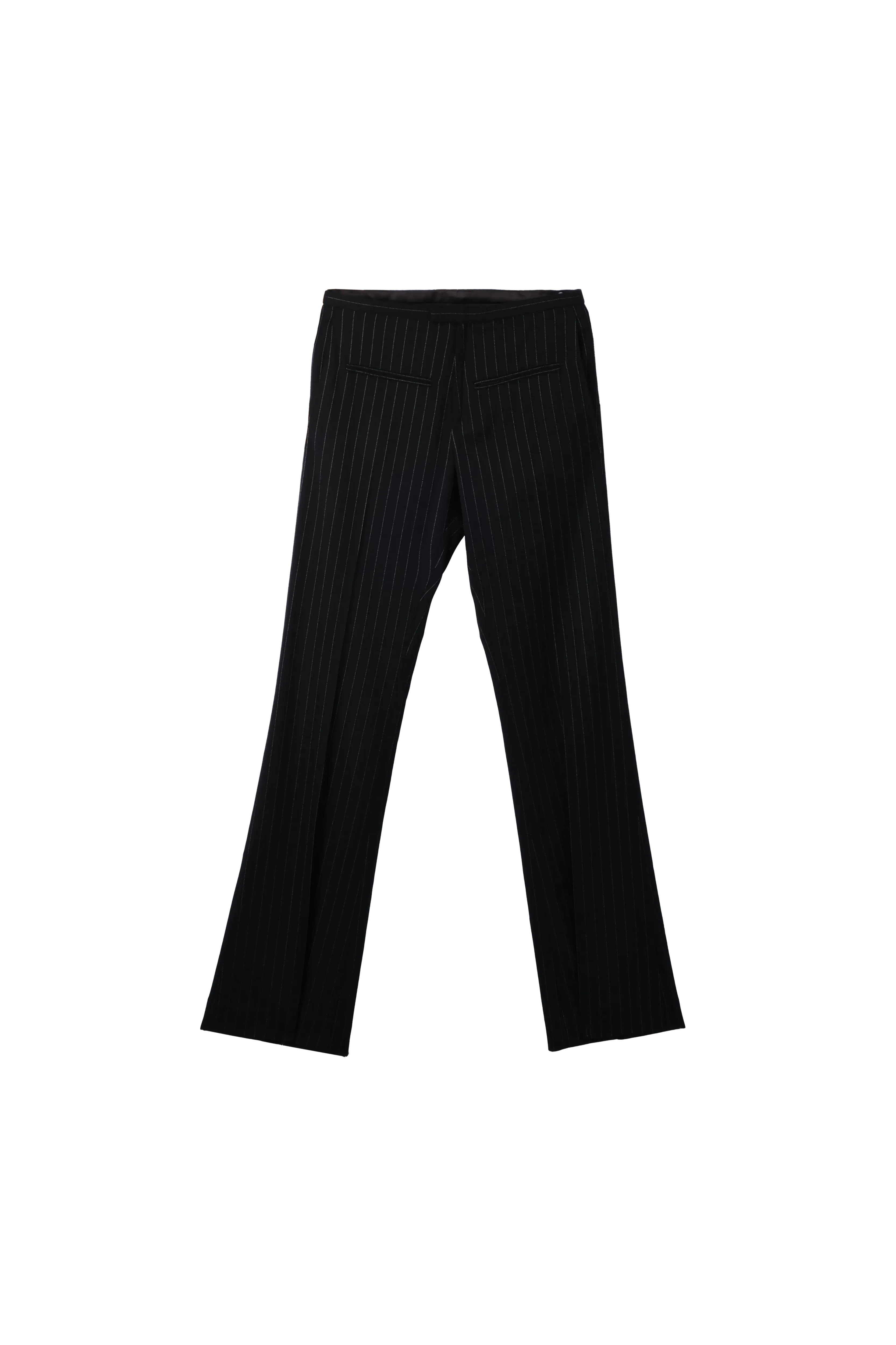 Courreges Heritage Pinstripe Bootcut Pants Black - 1