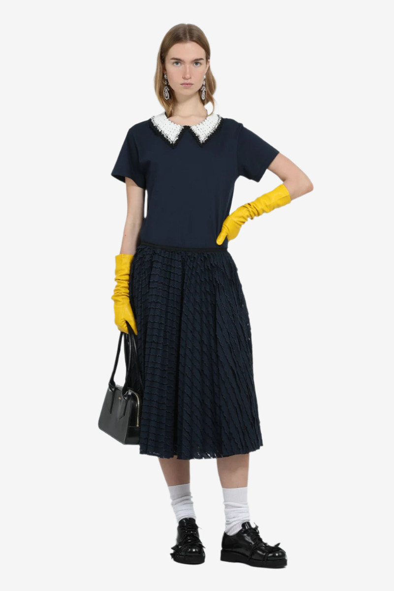 T-SHIRT WITH EMBROIDERED COLLAR 4