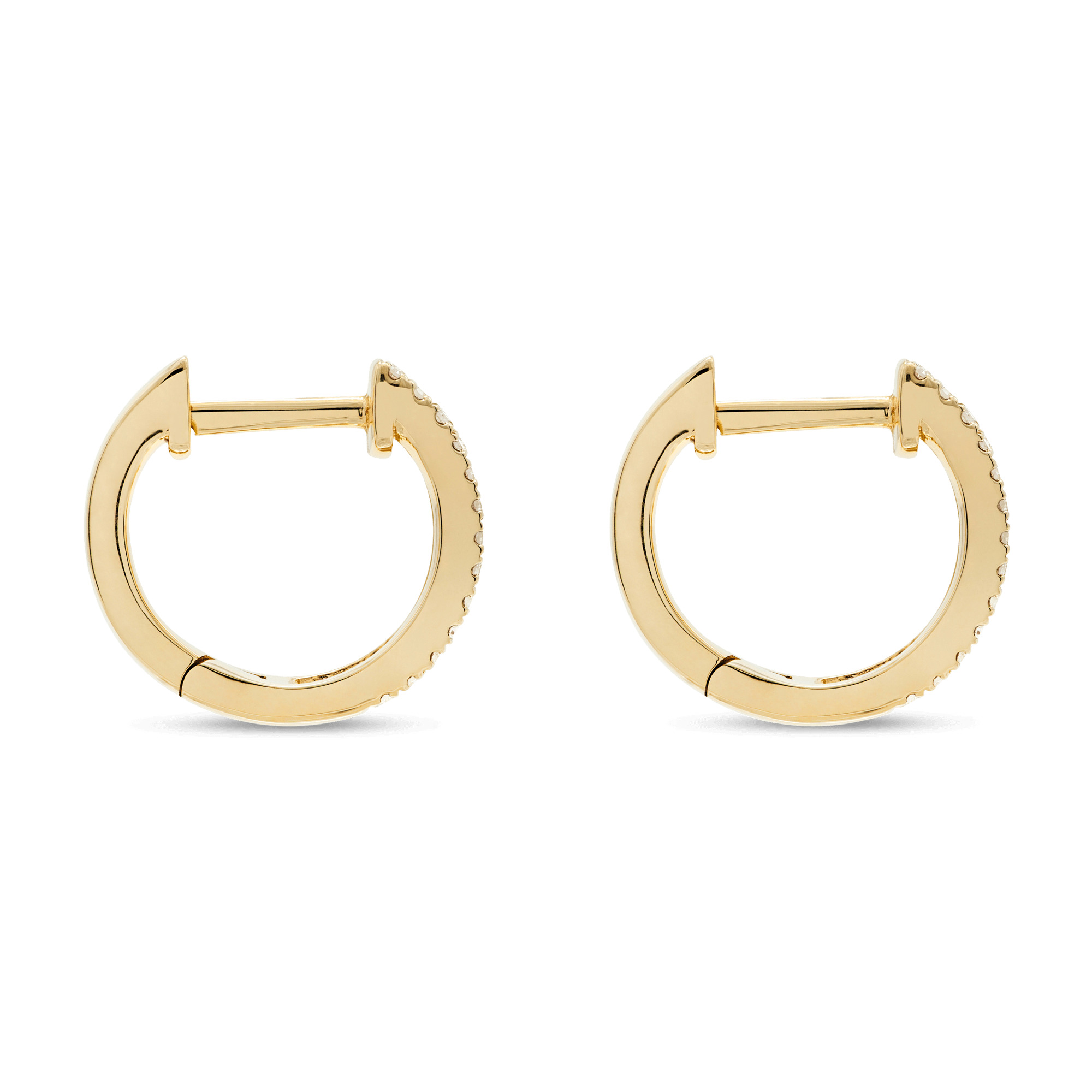 Diamonds On Diamonds Huggie Earrings - 8