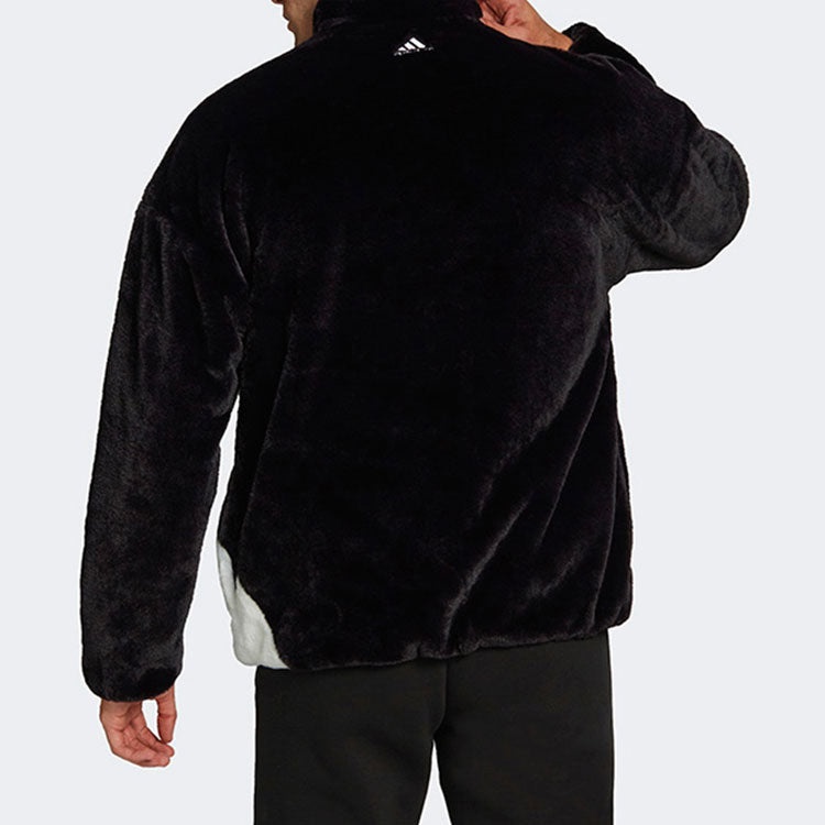 (WMNS) adidas Faux Fur Logo Jacket HI1199 - 3