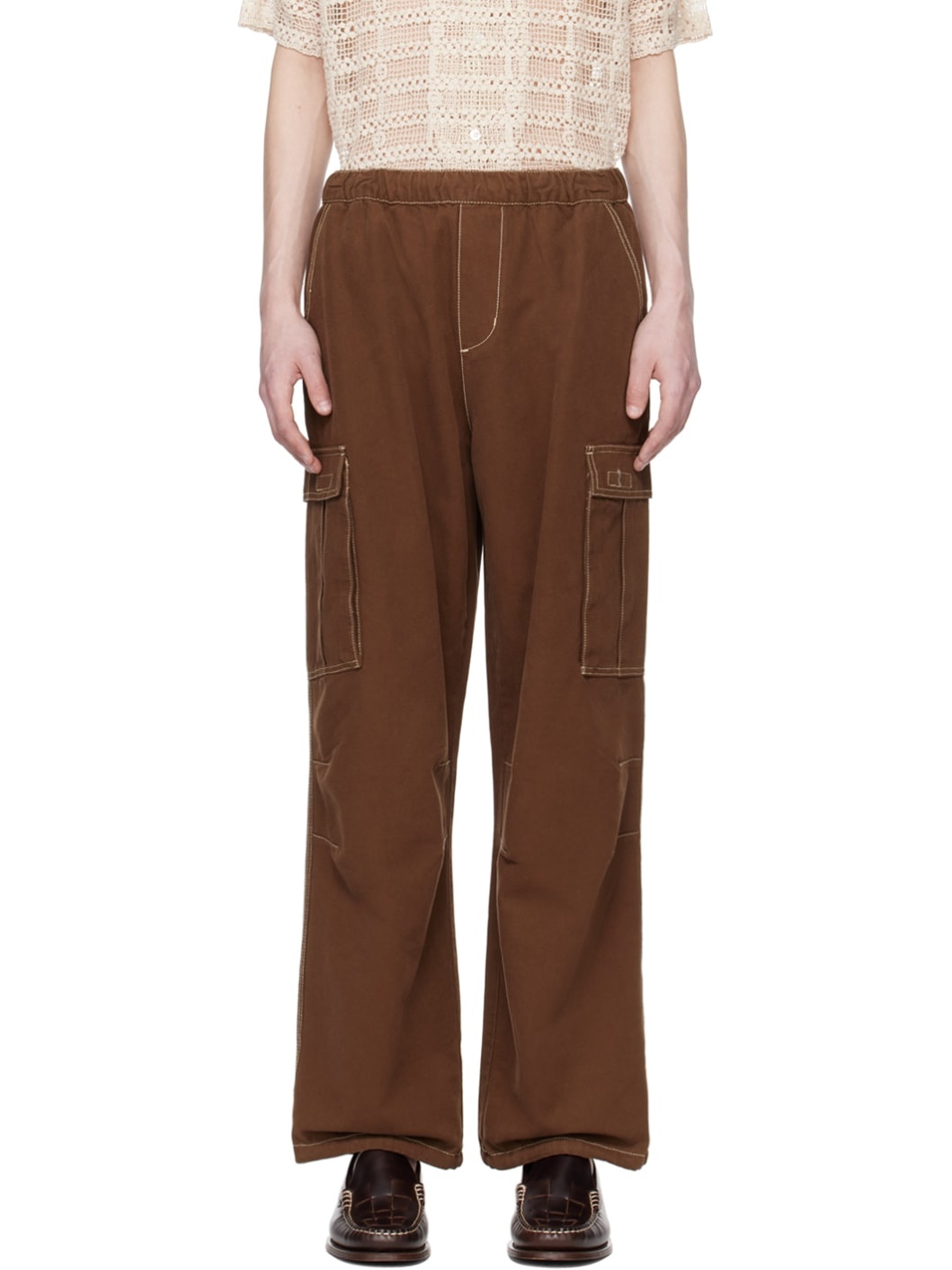 Brown Sasha Cargo Pants - 1