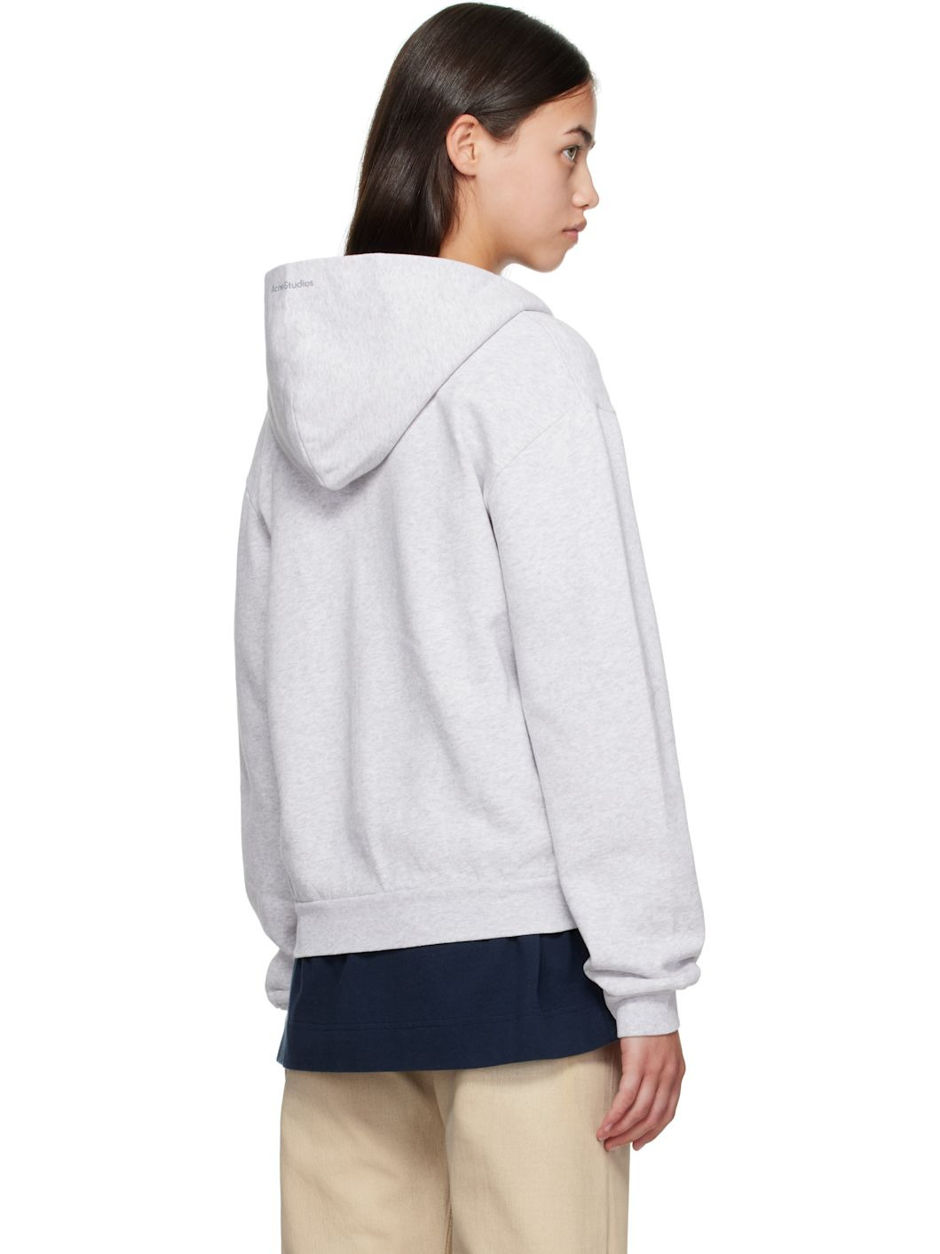 Gray Zipper Hoodie - 3