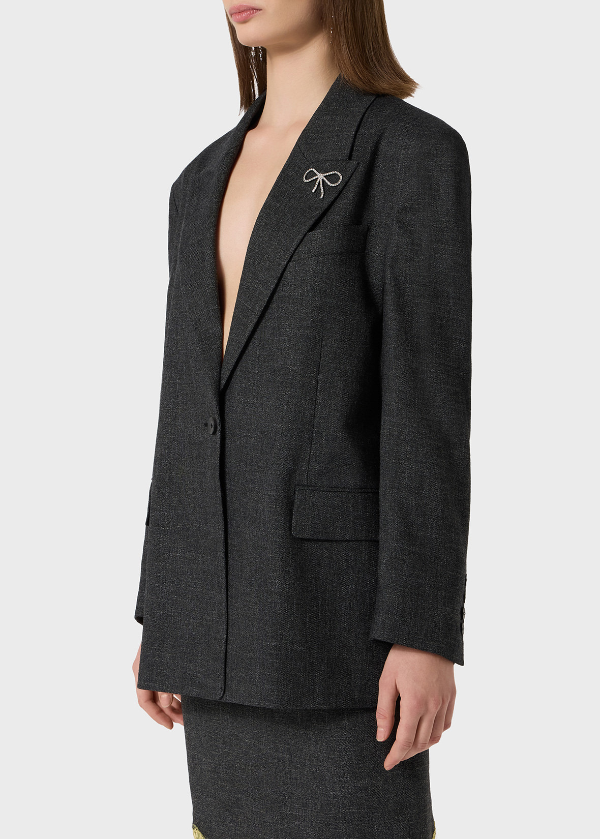 MASCULINE-STYLE SUIT JACKET IN GRISAILLE - 5