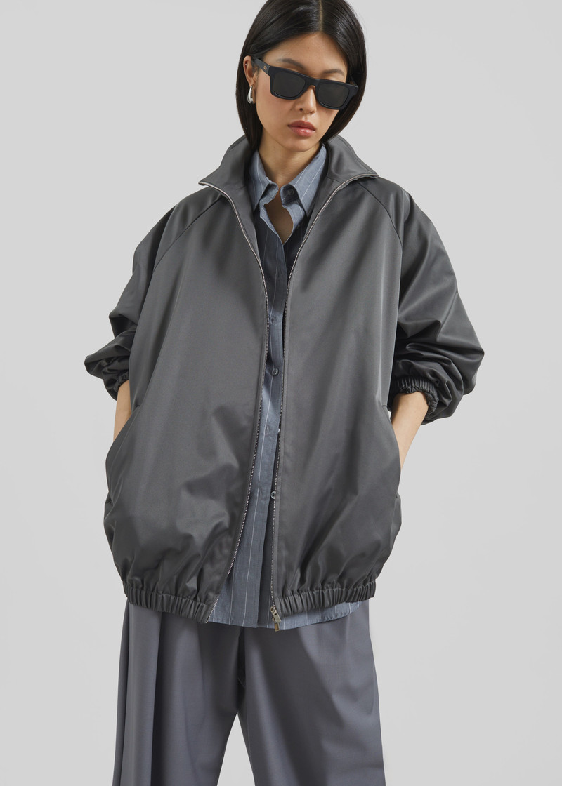 Baxter Lustrous Track Jacket - Grey 3