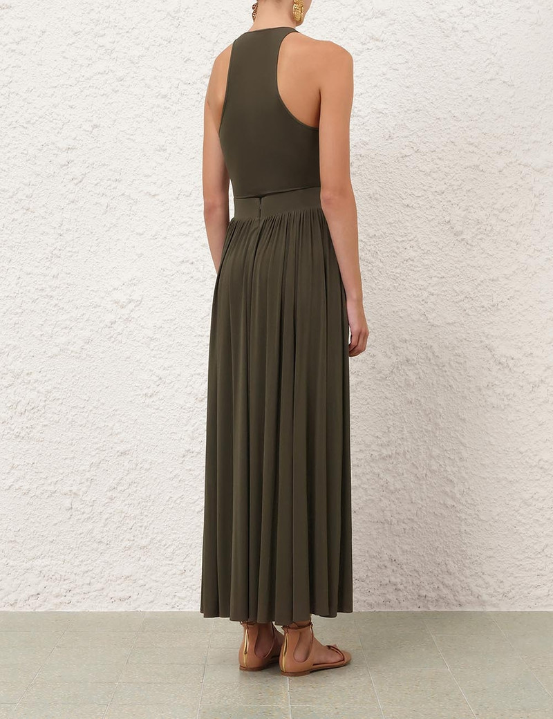 GATHERED MIDI SKIRT 4