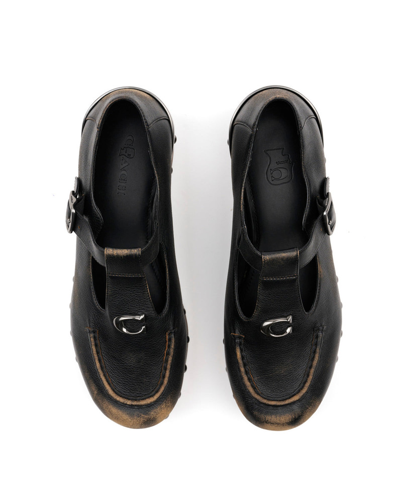 Brain Dead x Coach Leather Wooden Mary Jane - Black 4