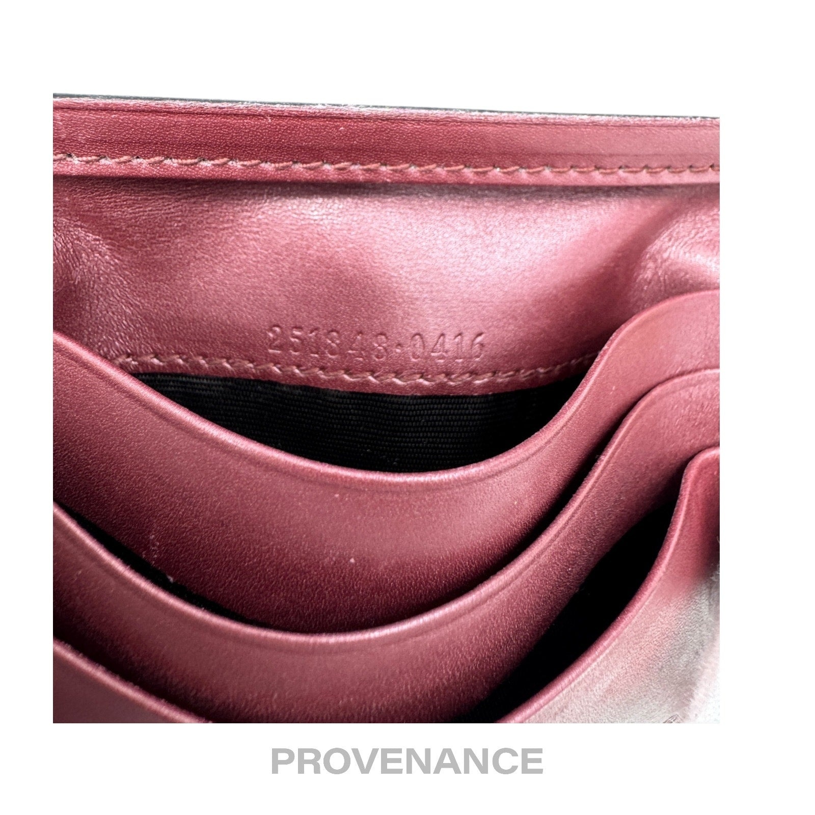 Gucci Heart Pocket Organizer Wallet - Pink Metallic Leather - 7