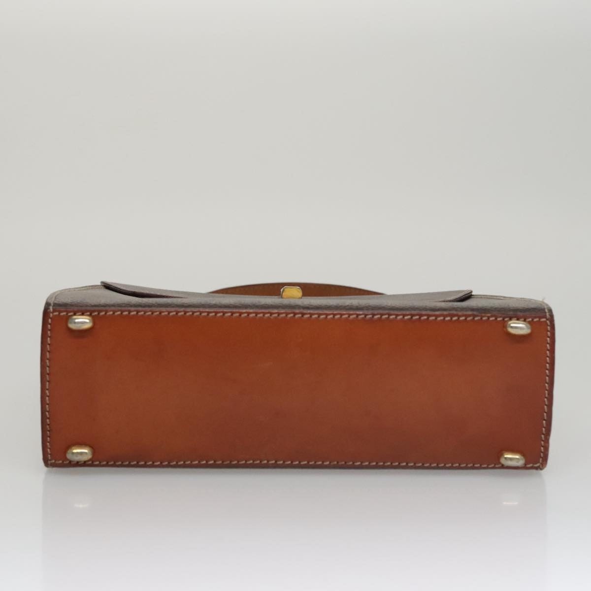 CELINE Macadam Canvas Hand Bag Pvc Leather Brown - 6