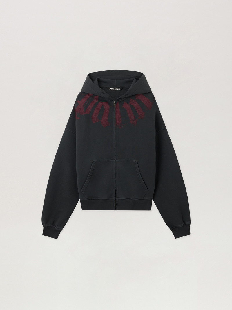 Big Neck Logo Zip Loose Hoodie 1
