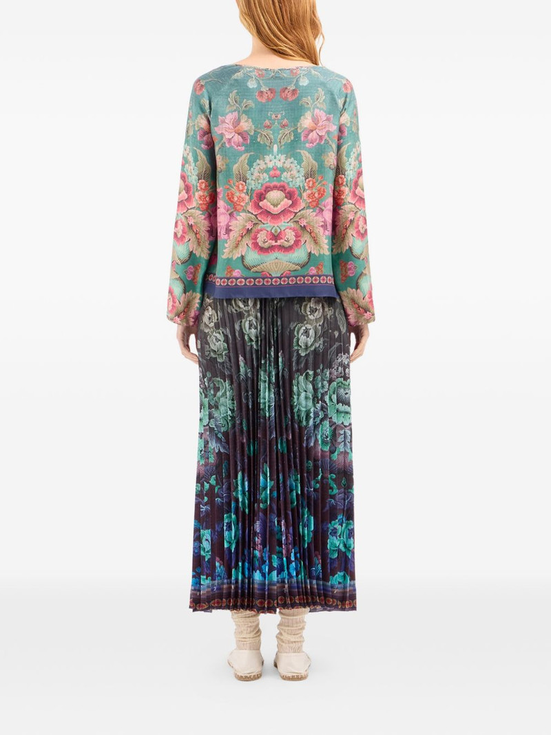 Aloe long-sleeve floral blouse 4