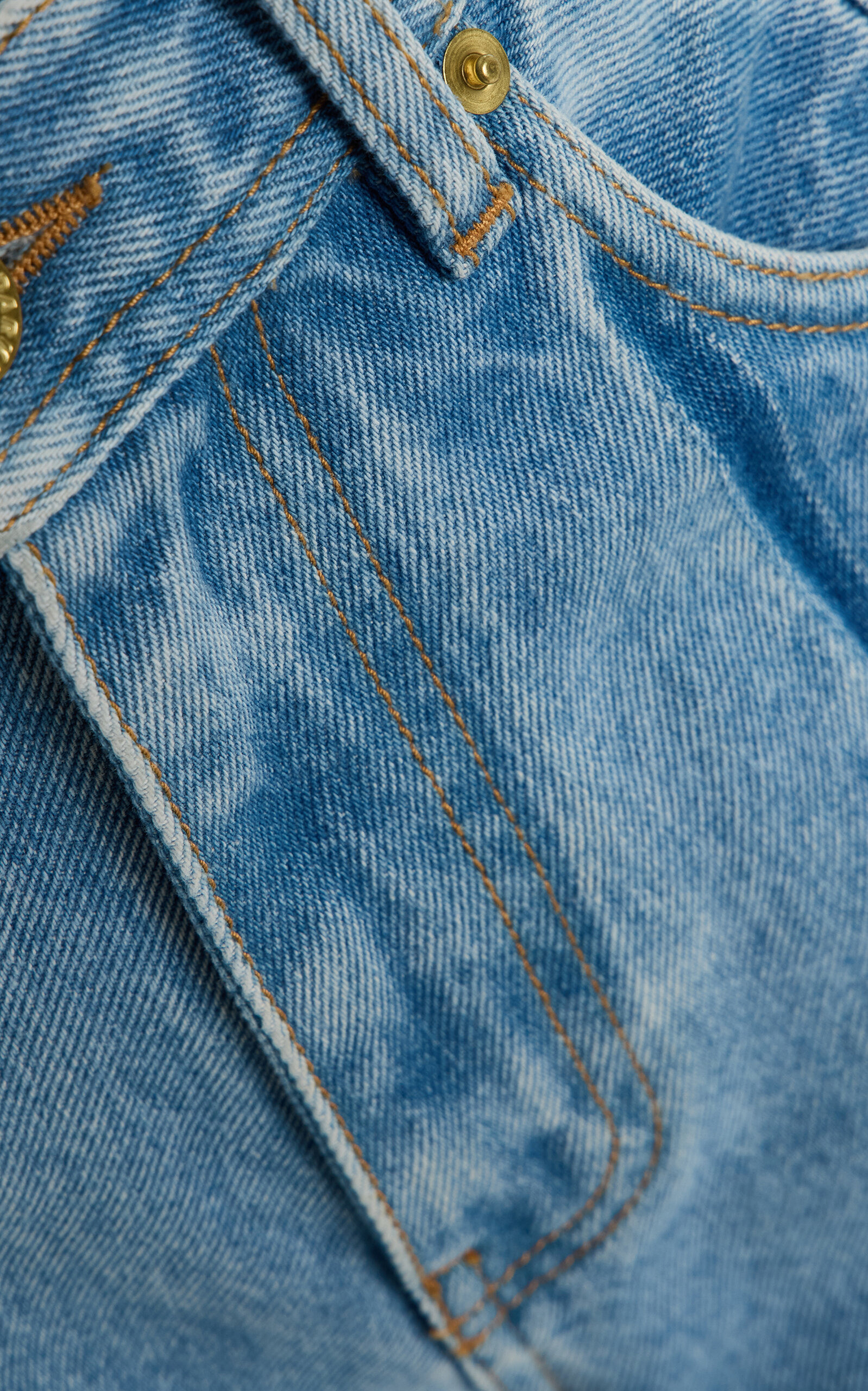 Lu Pleat-Effect Rigid High-Rise Straight-Leg Jeans light wash - 5