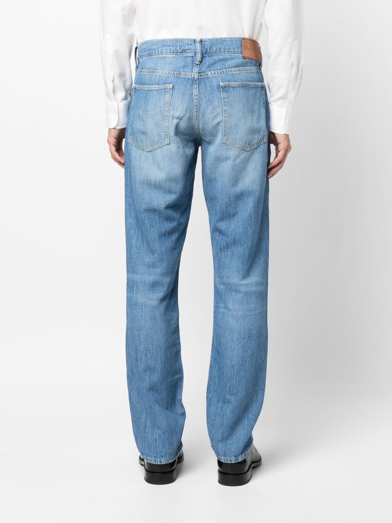 stonewashed straight-leg jeans 4