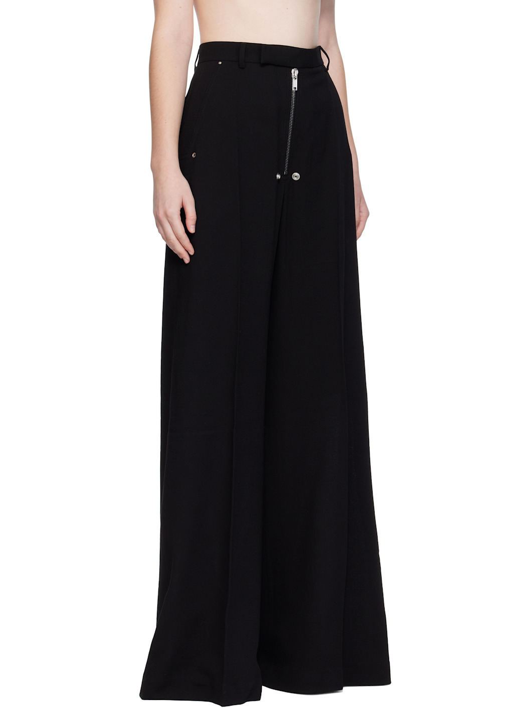 Black Concordians Tailored Wide Belas Trousers - 2