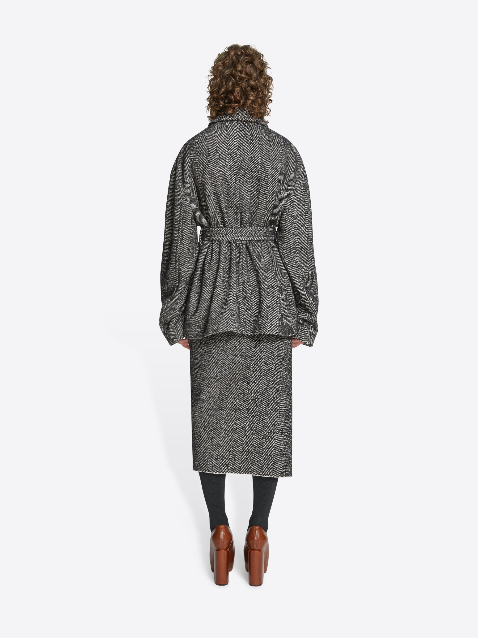 WOOL RUFFLE SKIRT - 4