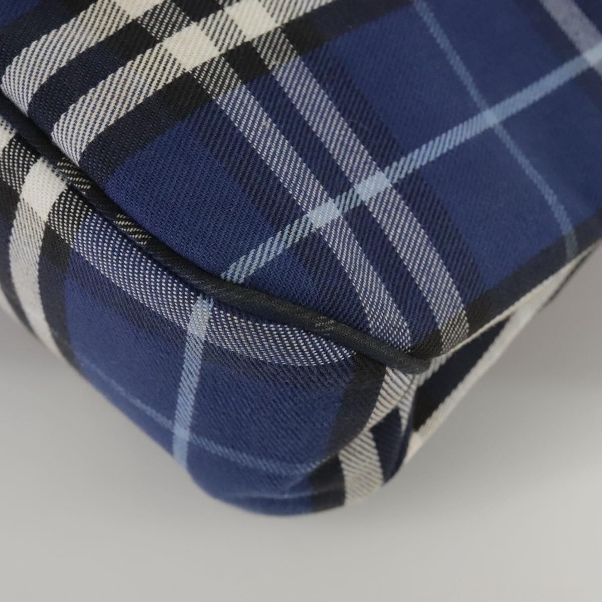 Burberry Nova Check Hand Bag Canvas Blue - 16