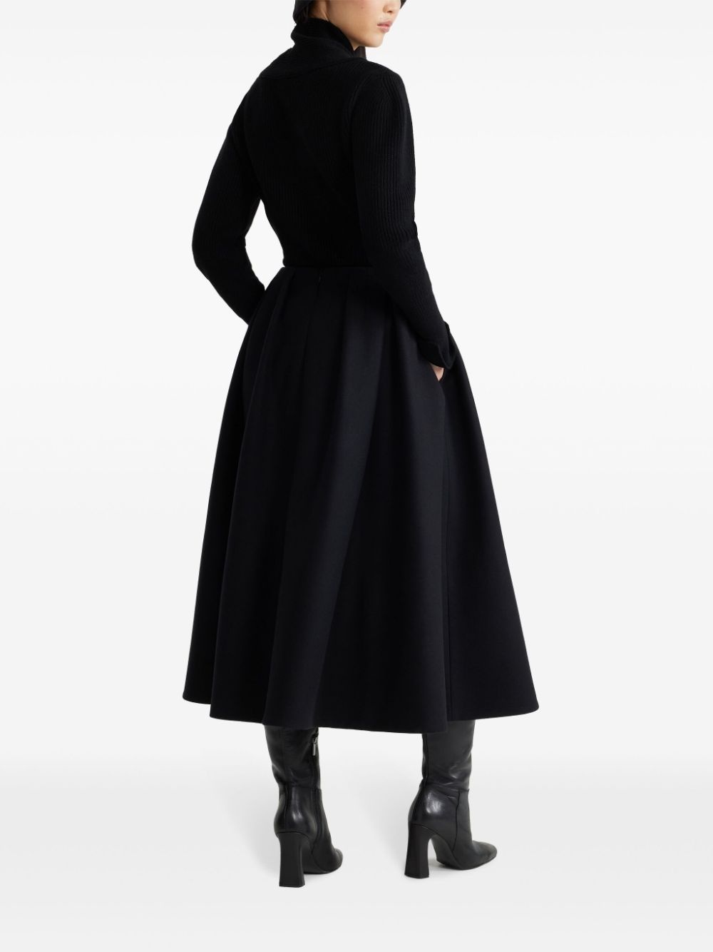 high-neck knit sweater - 3