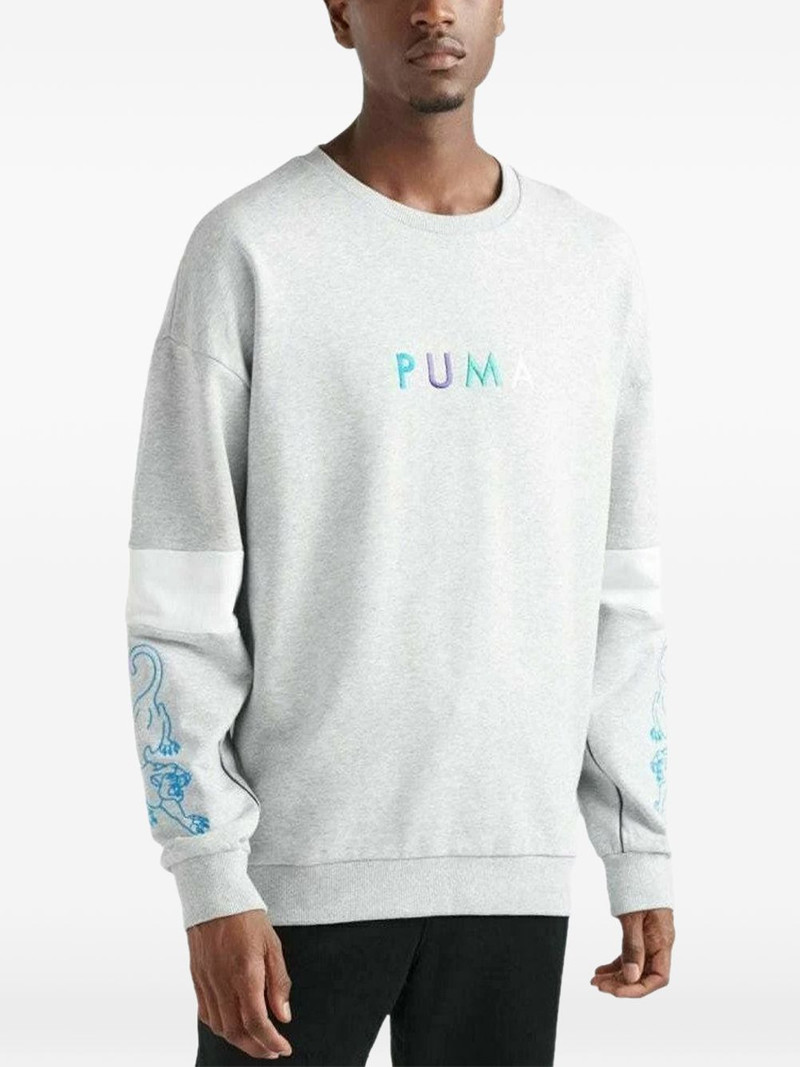 crewneck sleeve panelled T-shirt 1