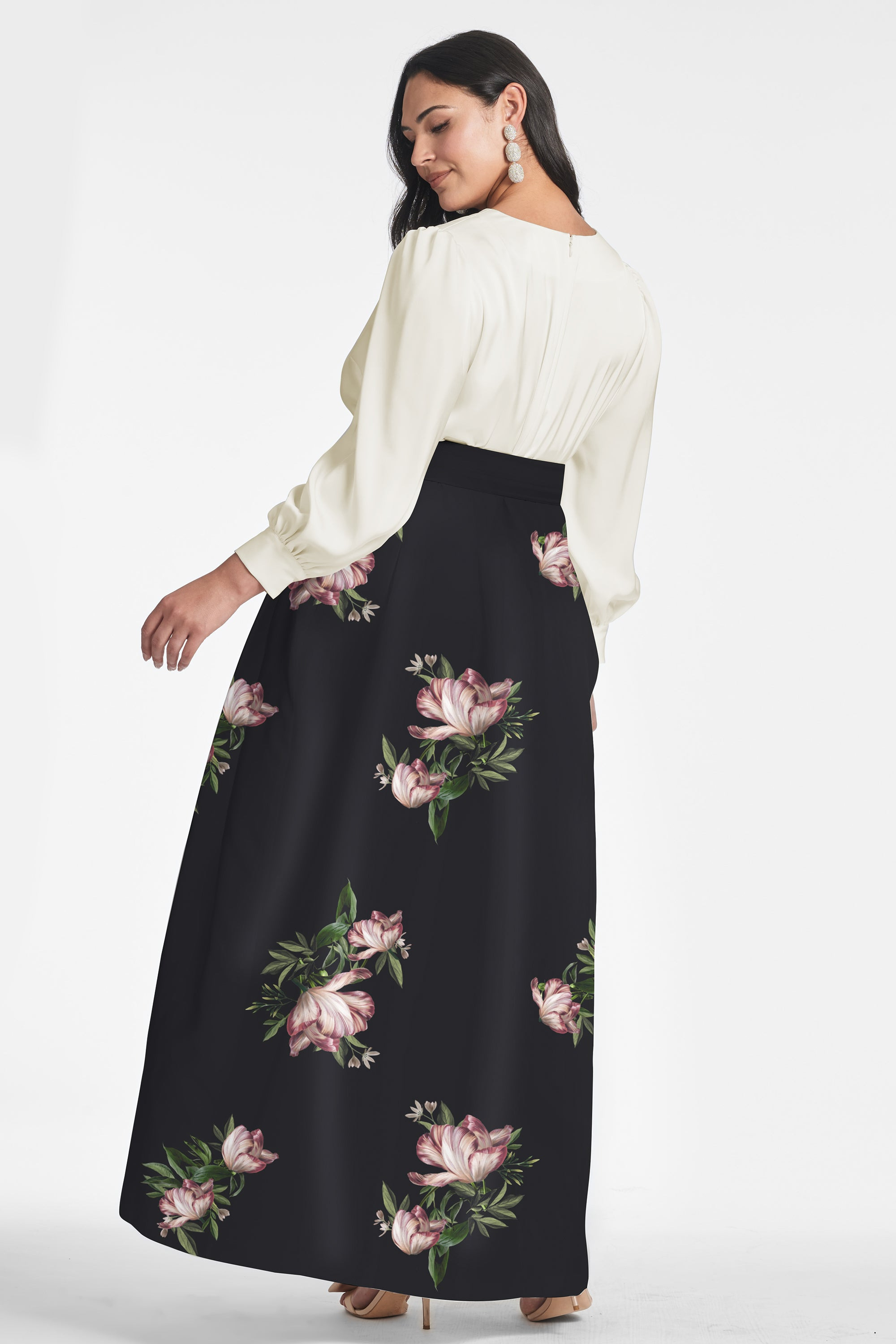 Zoe Gown - Ivory/Noir Blossom - 7