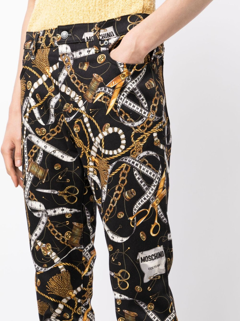 graphic-print cotton-blend trousers 5