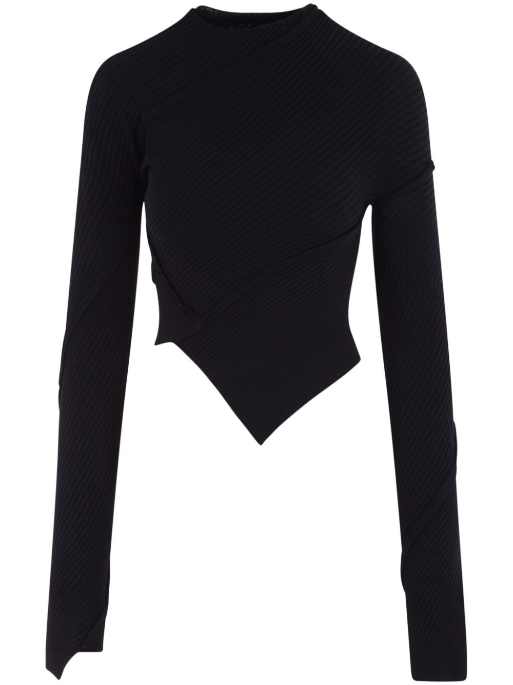 Spiral asymmetric knitted top - 1