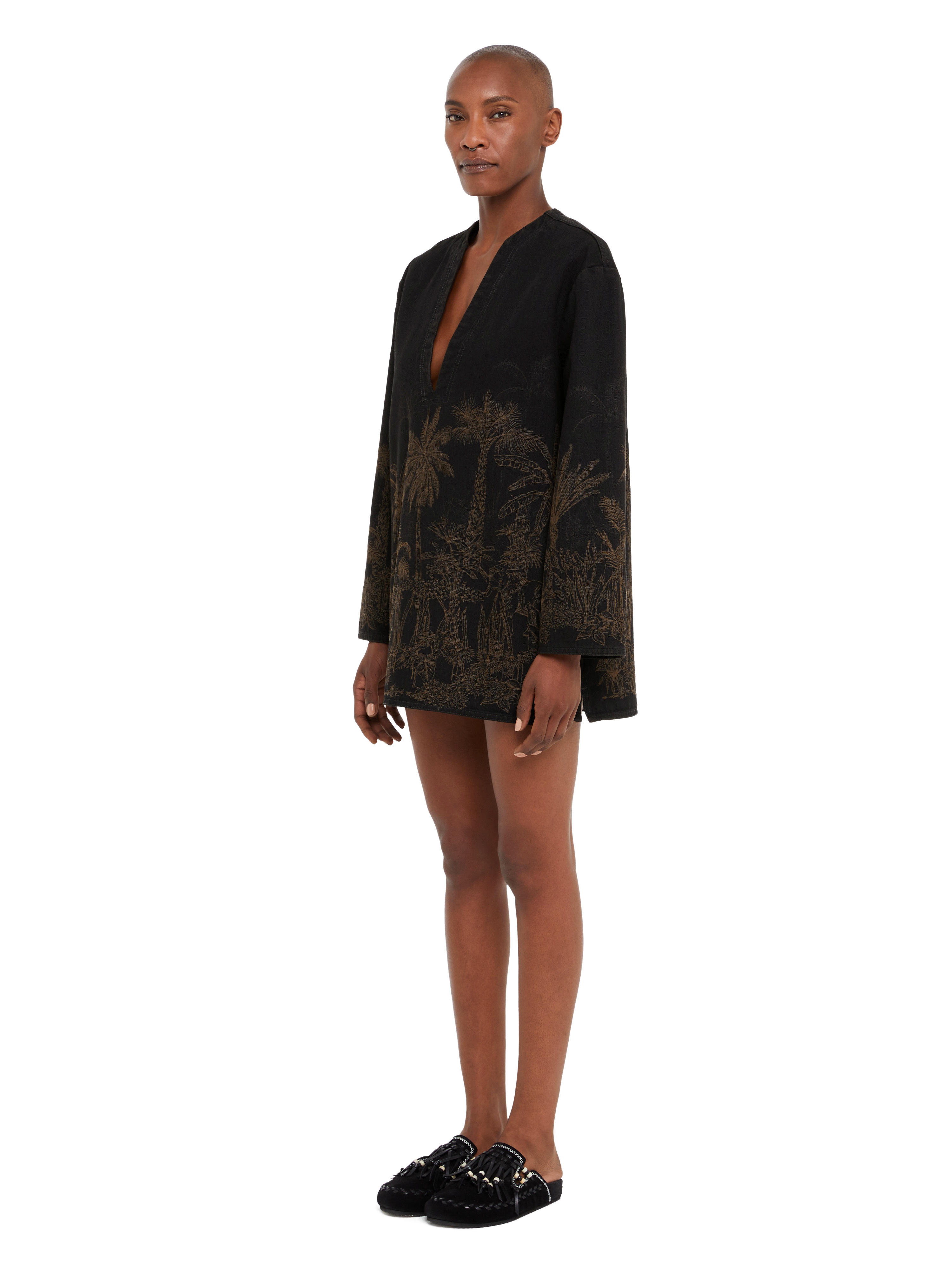 Jungle Toile De Jouy Denim Chemisier - 5