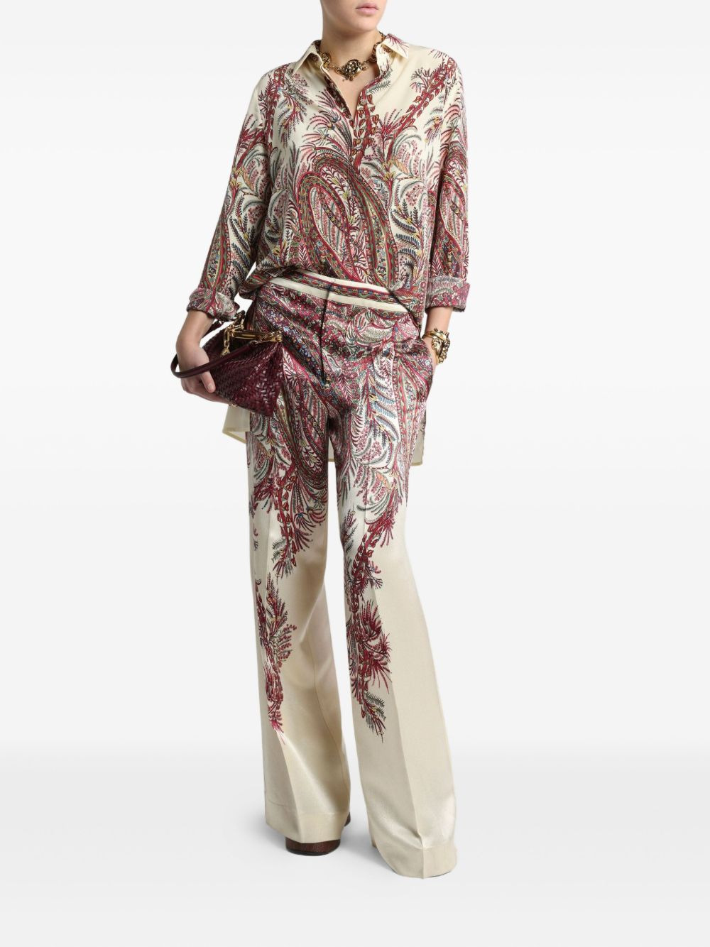 paisley-print trousers - 2