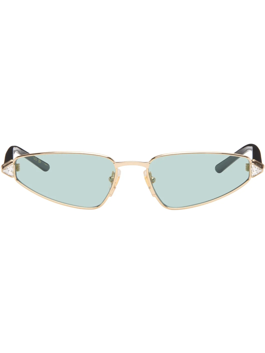 Gold & Black Metal Cat-Eye Sunglasses - 1