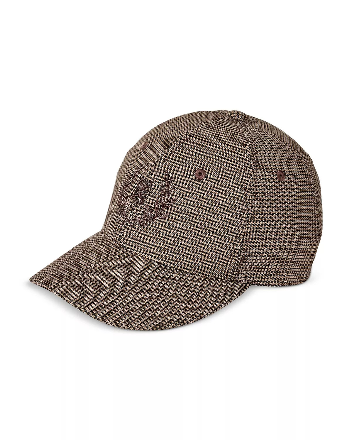 Houndstooth Print Cap - 2