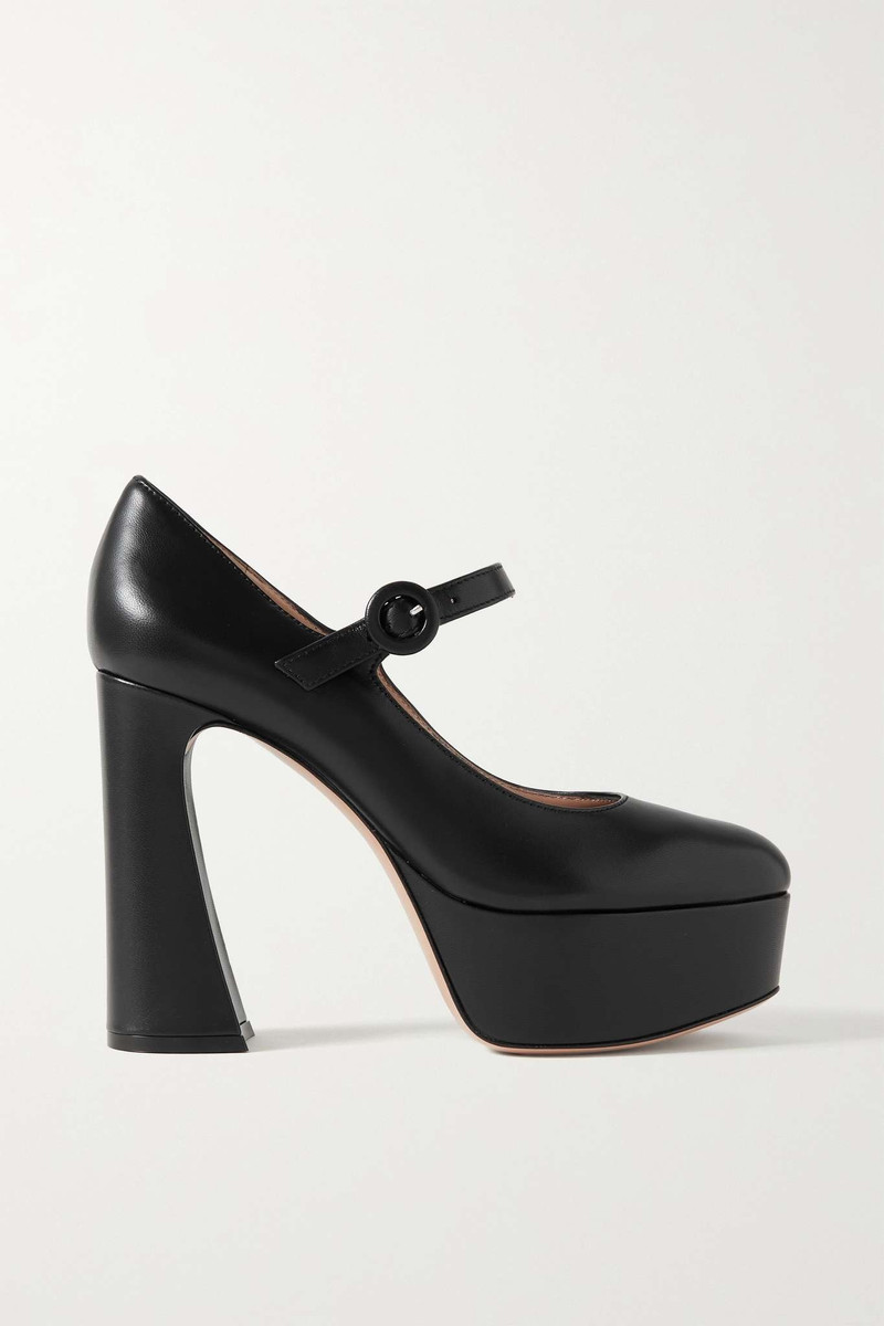 70 leather platform pumps 1