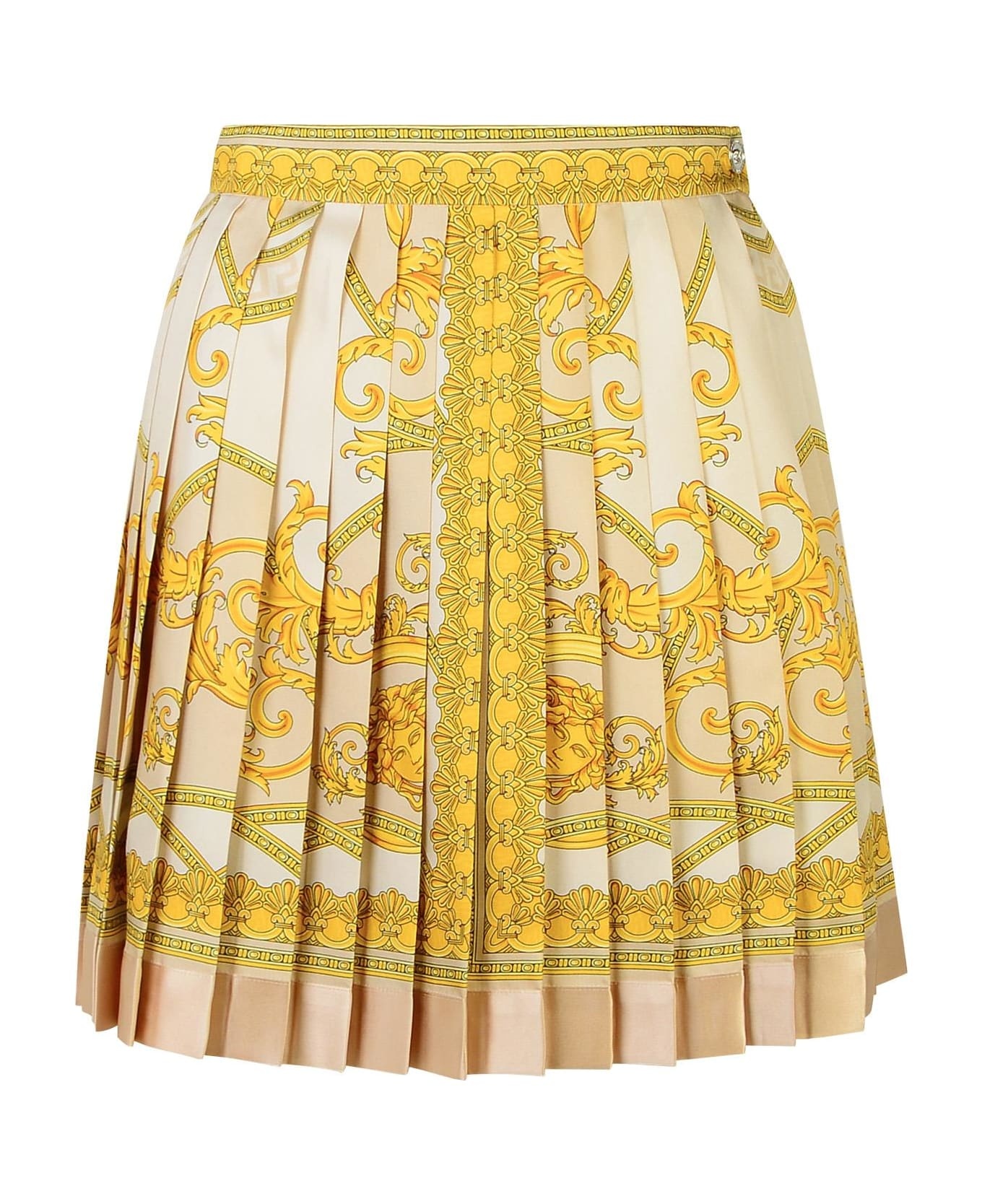 'barocco' Beige Silk Skirt - 1