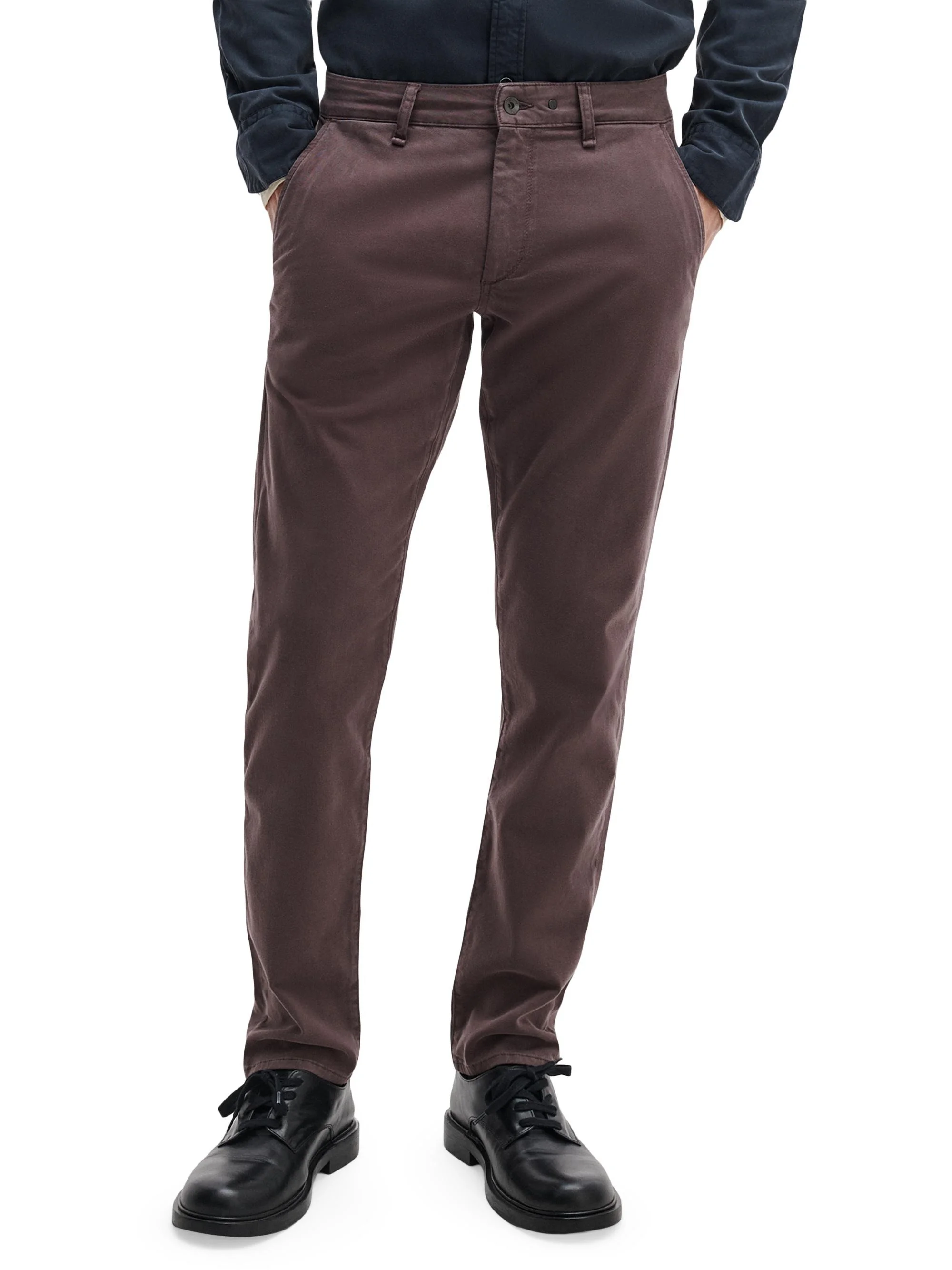 Men's Fit 3 Stretch-Twill Mid-Rise Straight-Leg Chino Pants - Coal Grey - 1