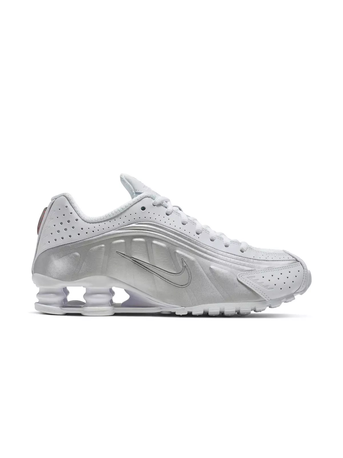 Shox R4 "White/Metallic Silver/Max Orange" Women's Shoe - 2