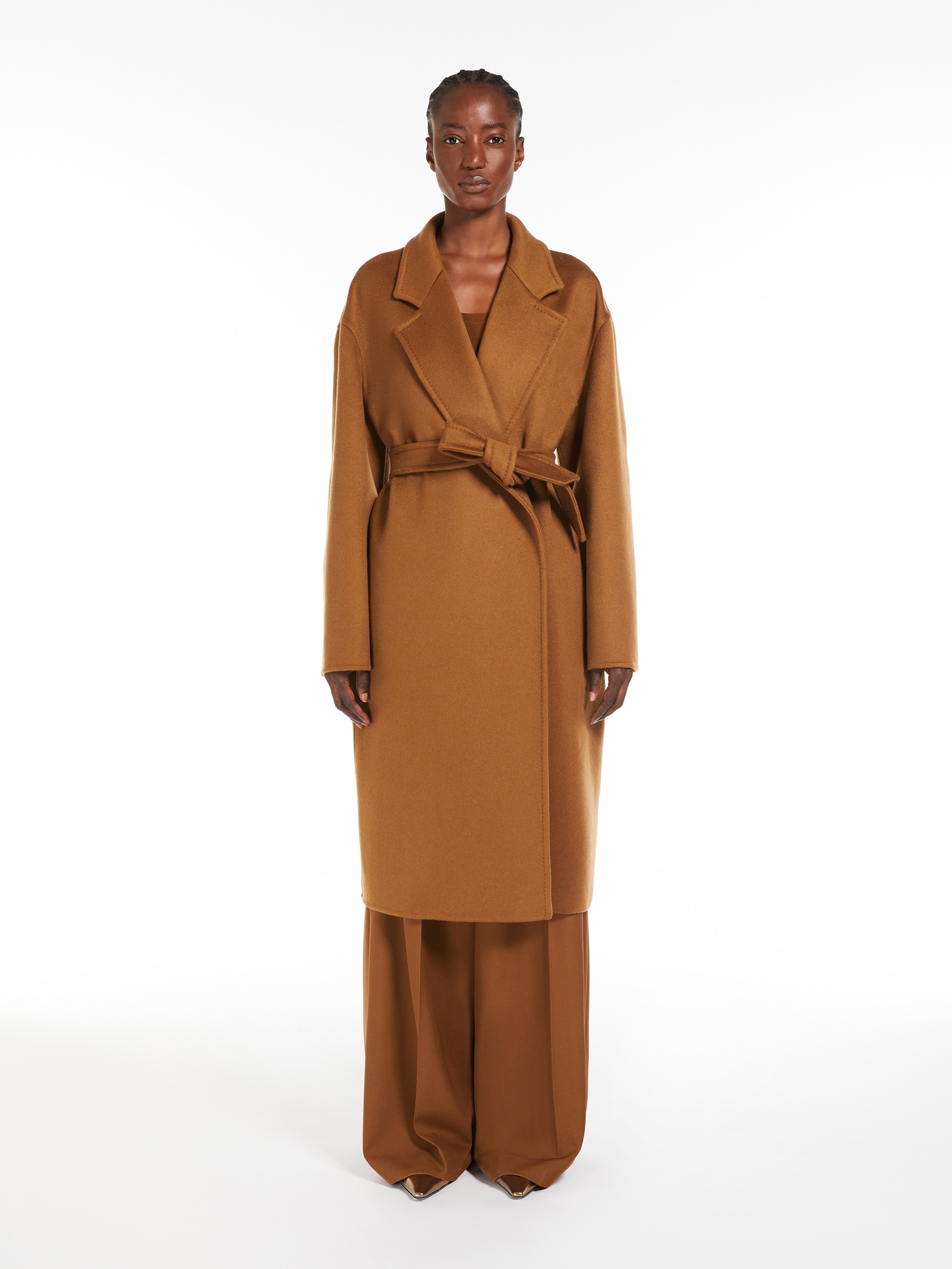 MELINDA Cashmere midi coat with belt - 3