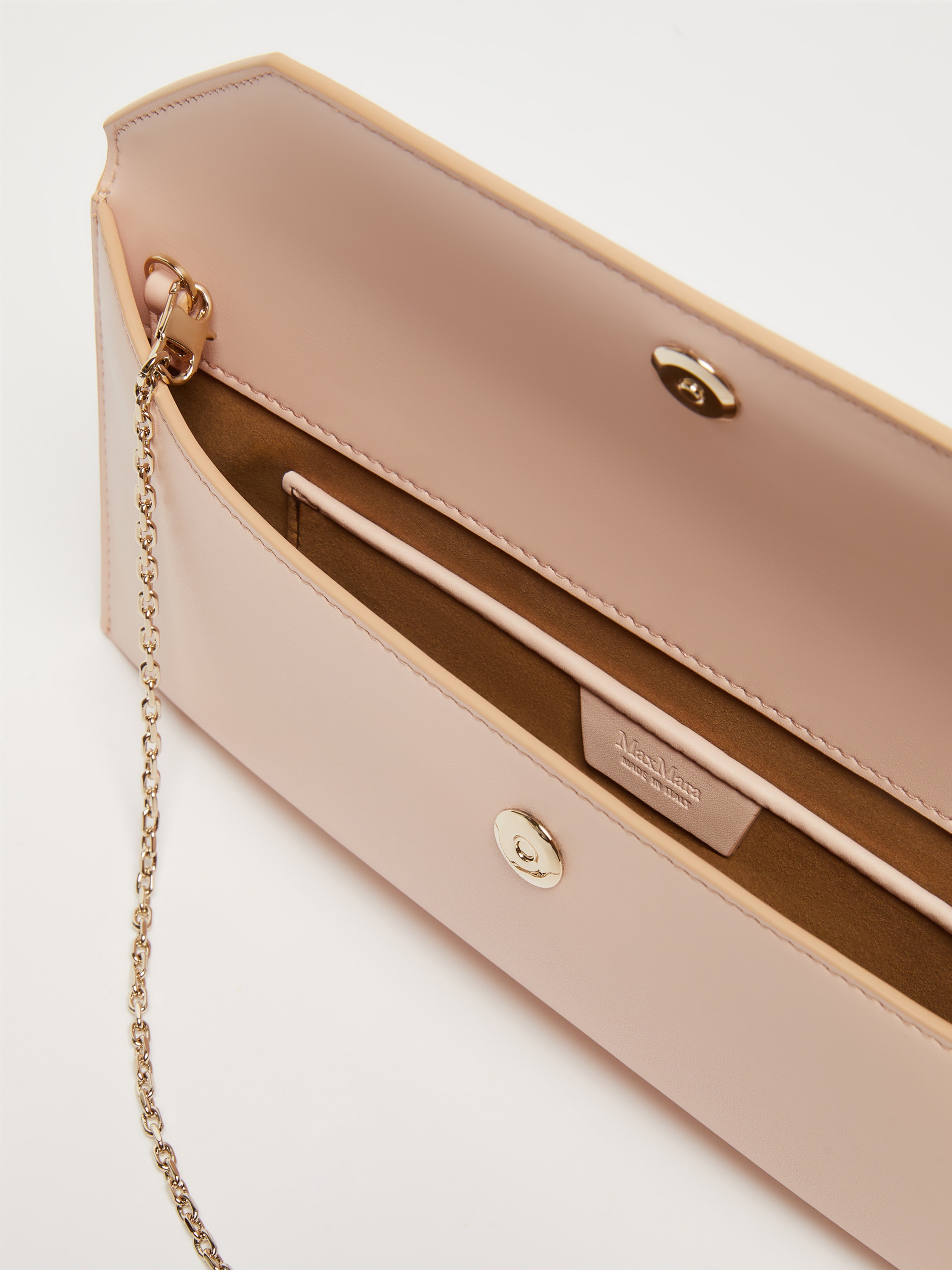 LONGENVELOPE Smooth semi-gloss leather clutch bag - 5