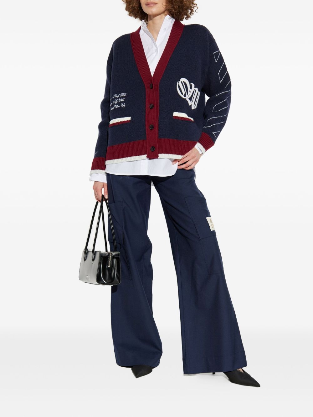 Varsity jacquard cardigan - 2