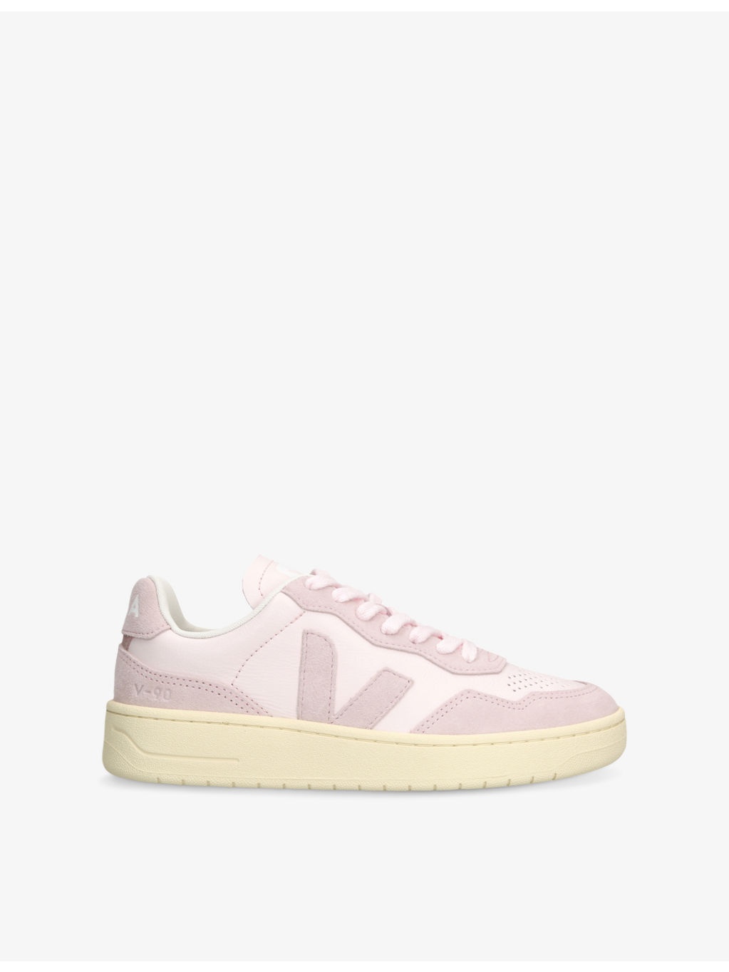 V-90 Logo-Embroidered Leather Low-Top Trainers - 1