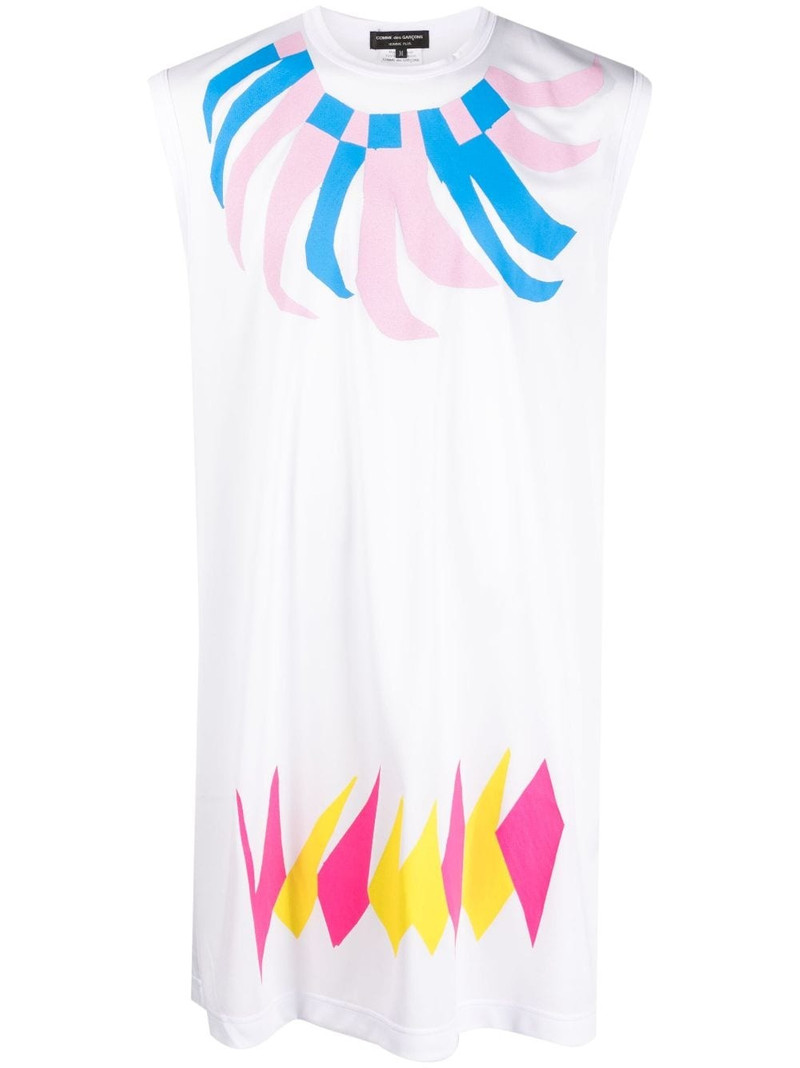 graphic-print long tank top 1
