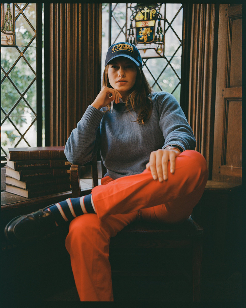 J. PRESS BLUE WOOL CREWNECK SWEATER - TRIM FIT outlook