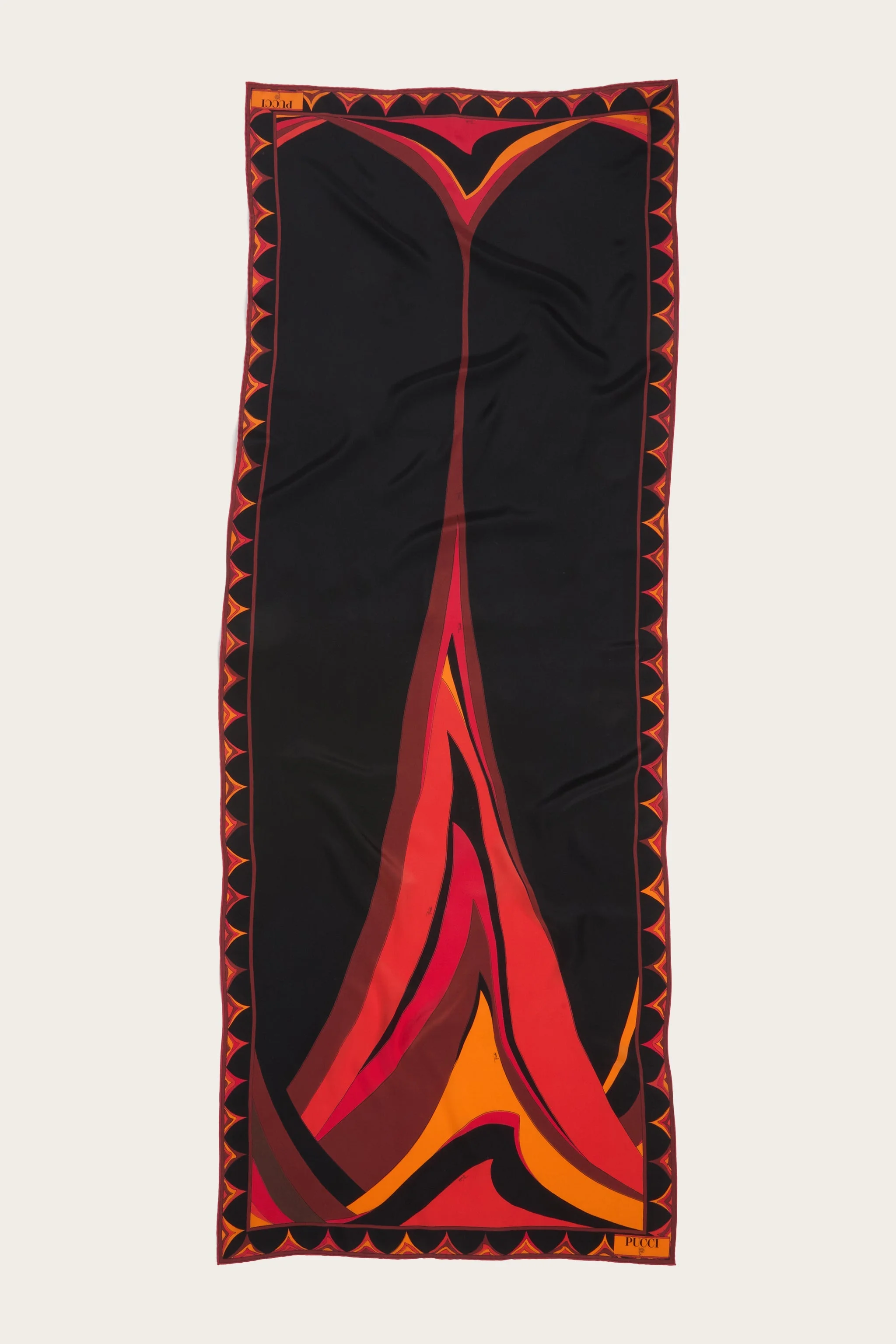 FARI PRINT CREPE DE CHINE STOLE - 1