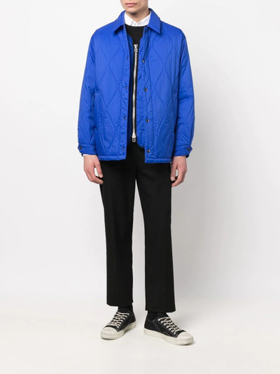 Mackintosh TEEMING Blue Nylon Quilted Coach Jacket outlook