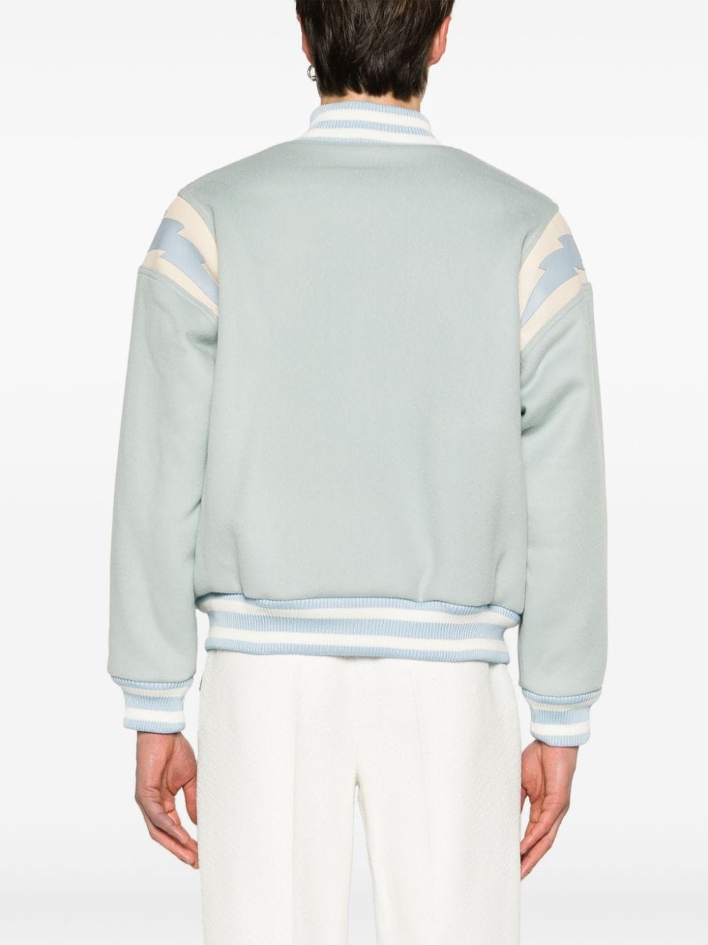 Lightning wool-blend varsity jacket - 4