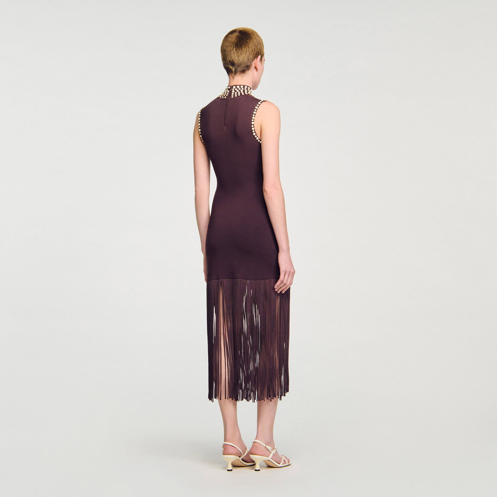 FRINGED KNIT MAXI DRESS - 5