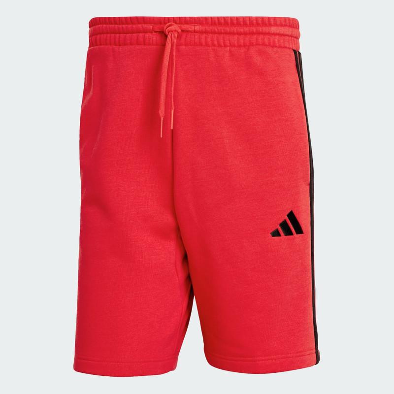 Essentials 3-Stripes Fleece Shorts 1