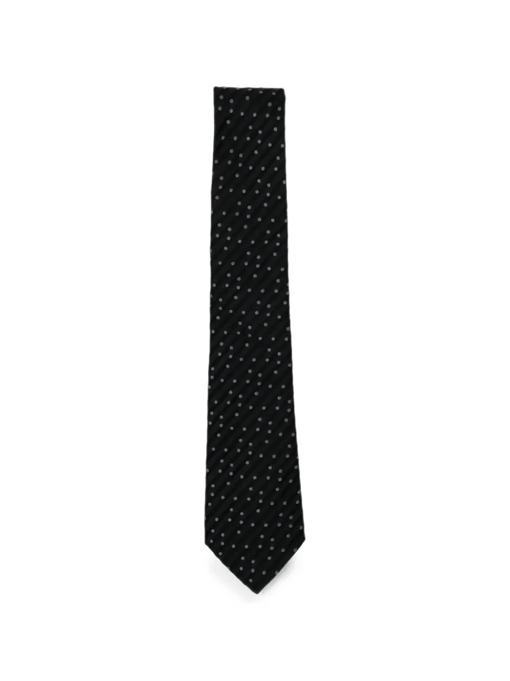 POLKA-DOT DIAGONAL-STRIPE TIE - 1