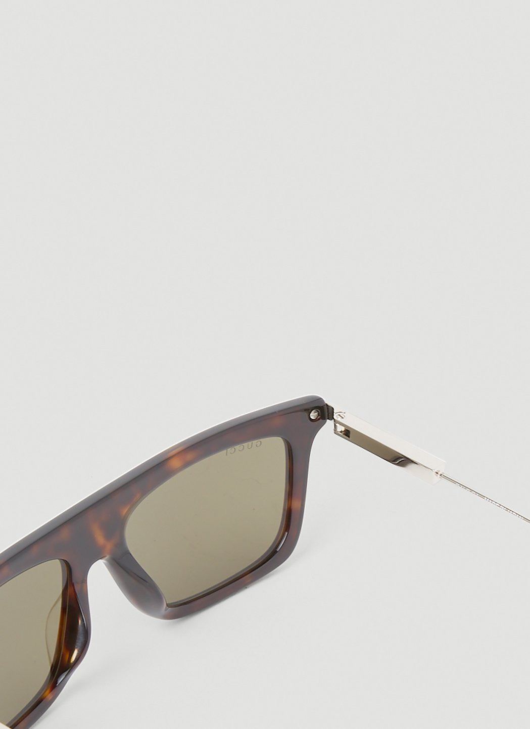 Gucci Men Tortoiseshell Rectangular Sunglasses - 4